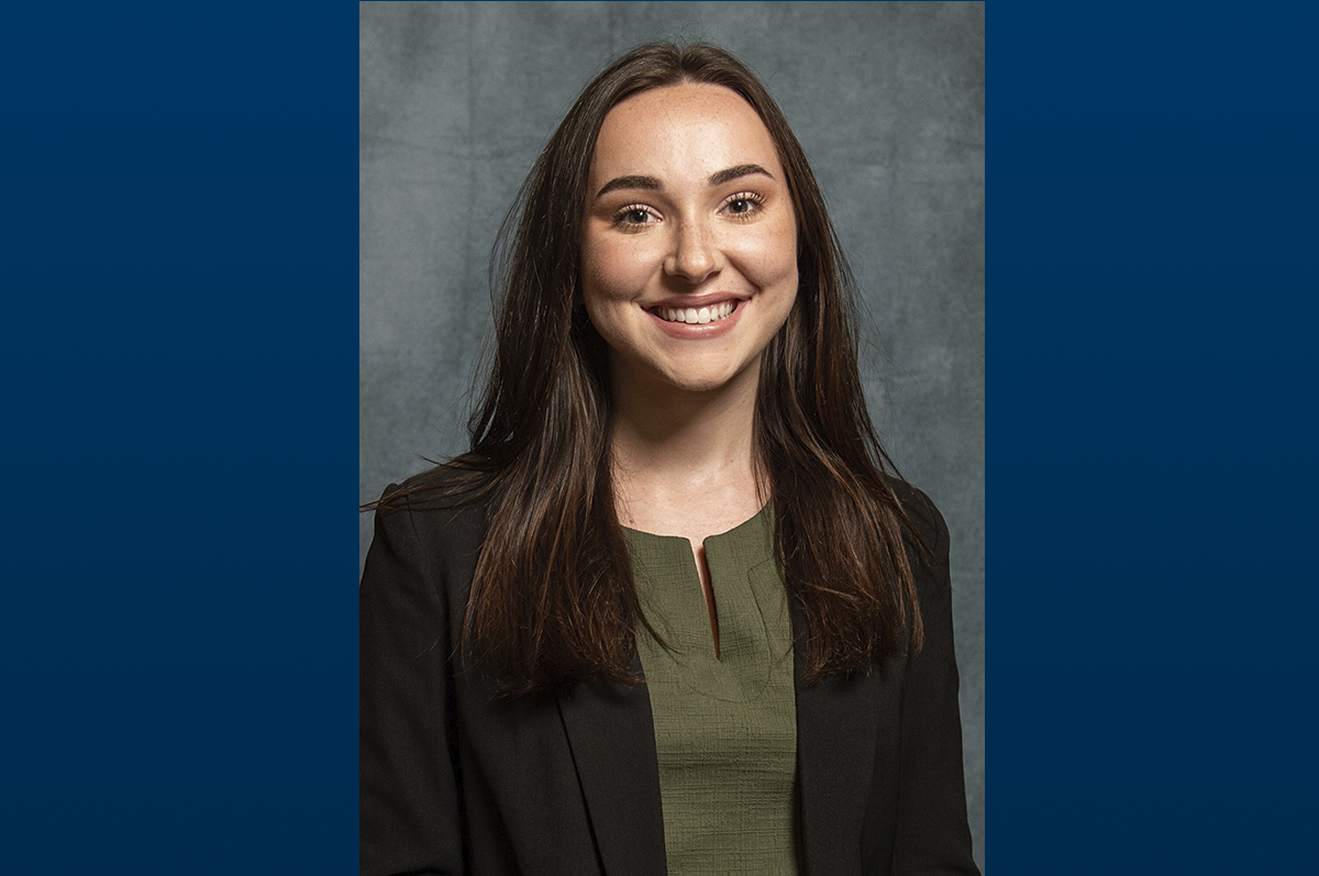 Portrait of student with blue jacket